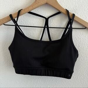 Splendid Strappy Black Active Padded Sports Bra Pull On XS